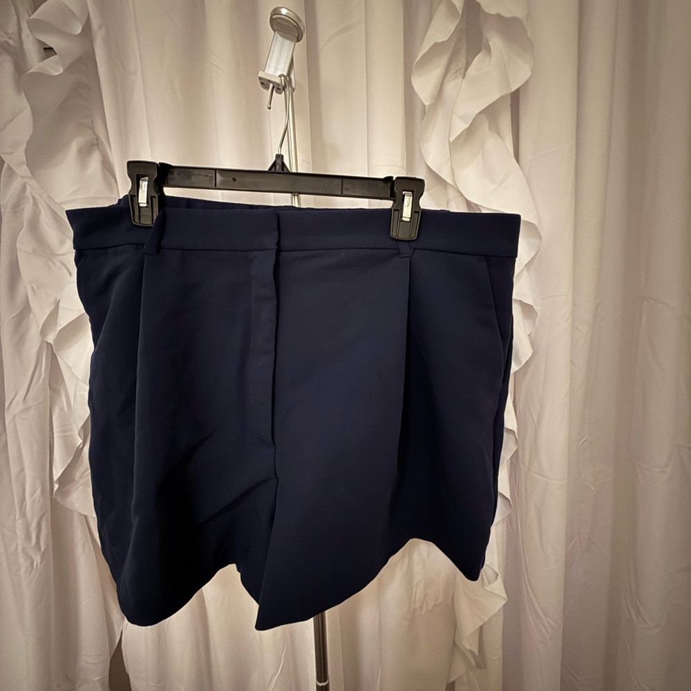 Women's Navy Tailored Shorts